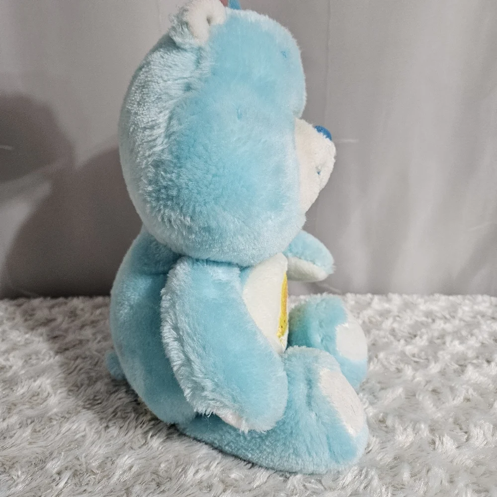 Care Bears - Vintage Aqua Blue Wish Bear Plush - 1983 - Picture 2 of 10